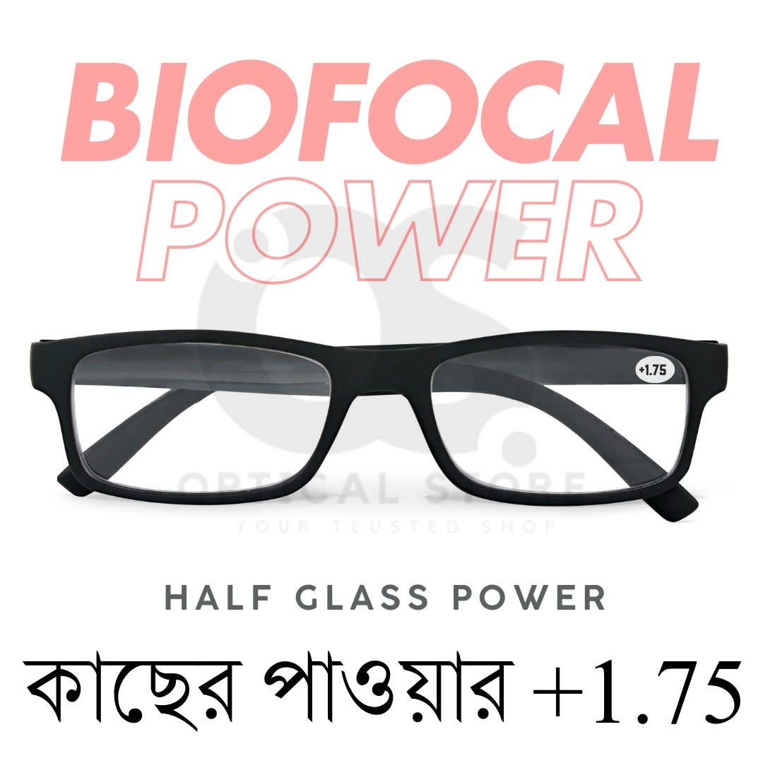 Picture of New Reading Glasses Biofocal +1.75 Reading (Half Glass Power) For Men & Women/Unisex.1pcs +1.75 Biofocal Reading Glasses For For Focus Reading Glasses, Book reading, Mobile Screens, Computer Screens. +1.75 Biofocal Lens. #1.75