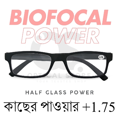 Picture of New Reading Glasses Biofocal +1.75 Reading (Half Glass Power) For Men & Women/Unisex.1pcs +1.75 Biofocal Reading Glasses For For Focus Reading Glasses, Book reading, Mobile Screens, Computer Screens. +1.75 Biofocal Lens. #1.75