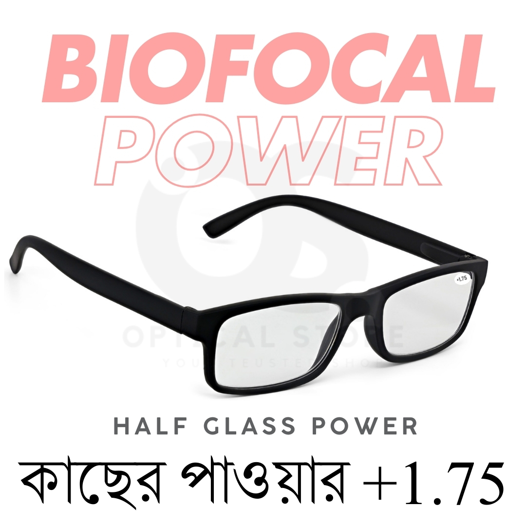 Picture of New Reading Glasses Biofocal +1.75 Reading (Half Glass Power) For Men & Women/Unisex.1pcs +1.75 Biofocal Reading Glasses For For Focus Reading Glasses, Book reading, Mobile Screens, Computer Screens. +1.75 Biofocal Lens. #1.75