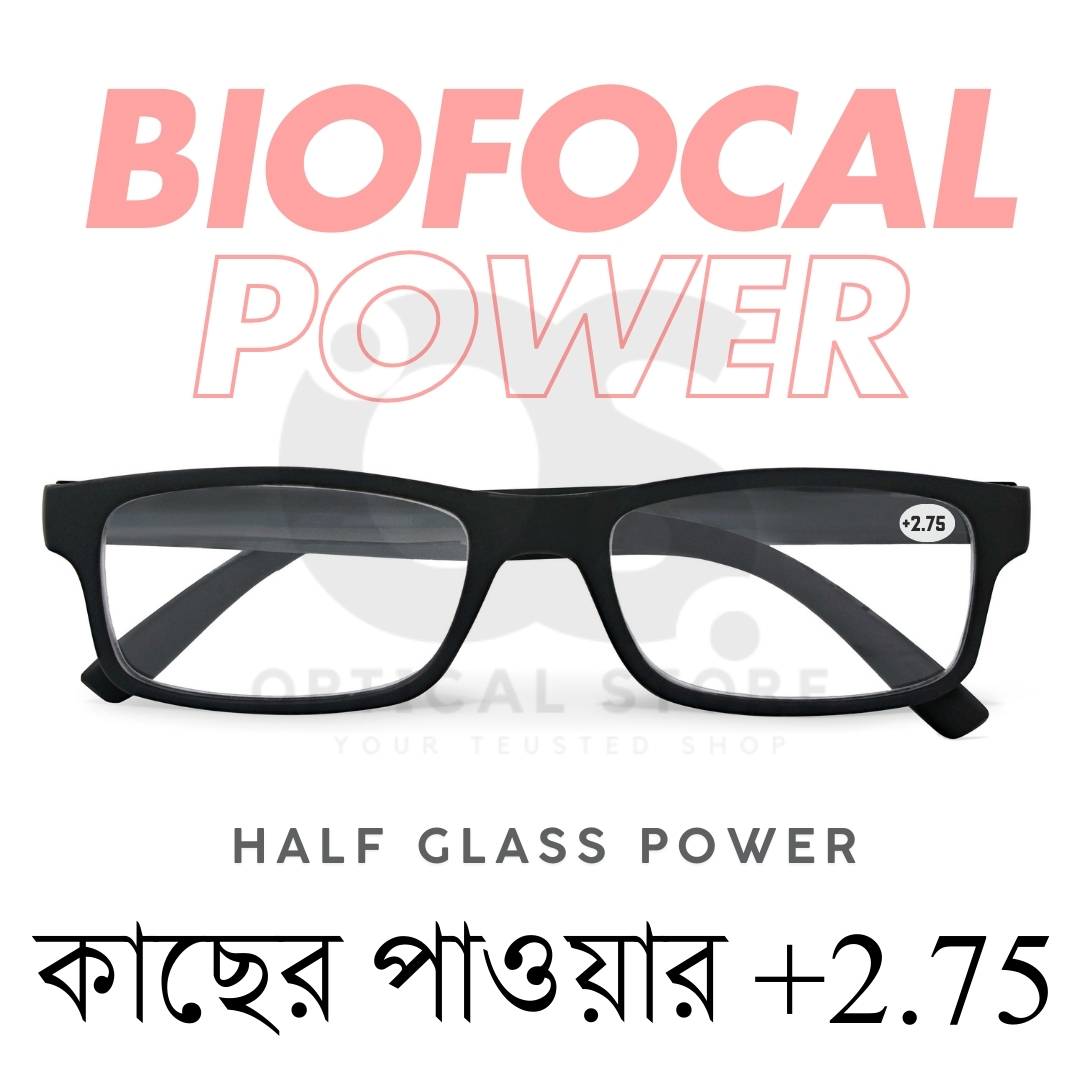 Picture of New Reading Glasses Biofocal +2.75 Reading (Half Glass Power) For Men & Women/Unisex.1pcs +2.75 Biofocal Reading Glasses For For Focus Reading Glasses, Book reading, Mobile Screens, Computer Screens. +2.75 Biofocal Lens. #2.75