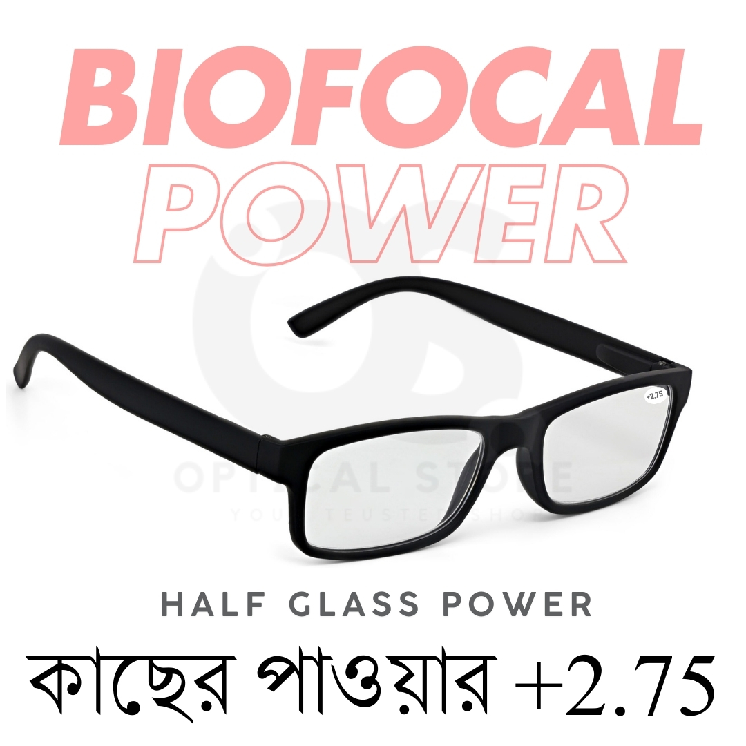 Picture of New Reading Glasses Biofocal +2.75 Reading (Half Glass Power) For Men & Women/Unisex.1pcs +2.75 Biofocal Reading Glasses For For Focus Reading Glasses, Book reading, Mobile Screens, Computer Screens. +2.75 Biofocal Lens. #2.75