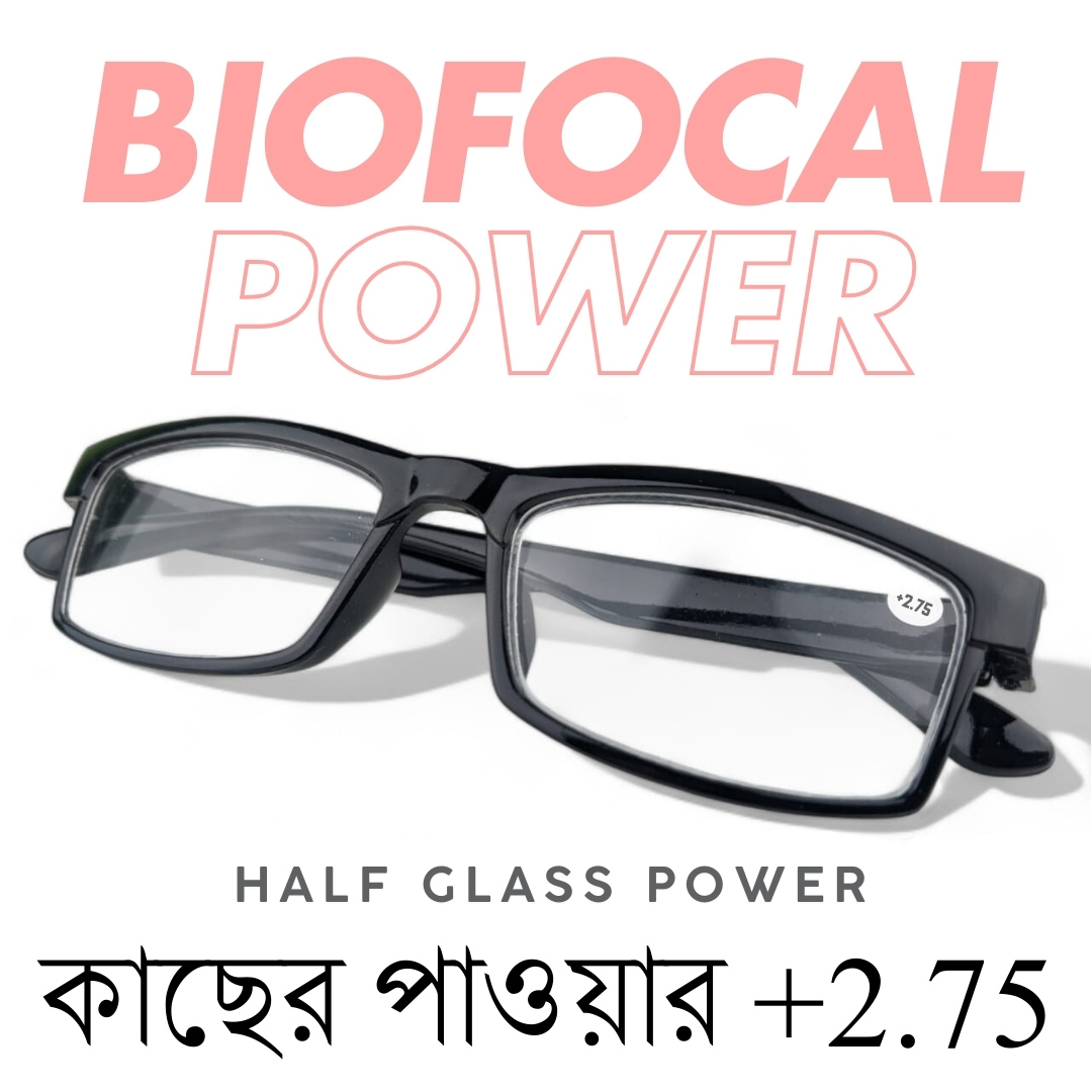 Picture of New Reading Glasses Biofocal +2.75 Reading (Half Glass Power) For Men & Women/Unisex.1pcs +2.75 Biofocal Reading Glasses For For Focus Reading Glasses, Book reading, Mobile Screens, Computer Screens. +2.75 Biofocal Lens. #2.75