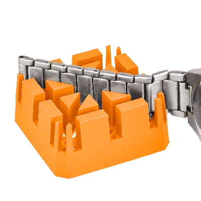 Picture of Uxcell Watch Band Link Pin Remover Tool Set Hammer Punch Pins with Orange Strap Holder for Watch Repair