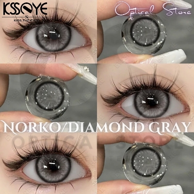 Picture of KSSEYE Diamond/Norko Gray Color Contact Lens with regular Kit Box For men & Women. Ksseye Diamond Series #Norko.gray