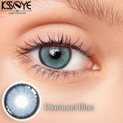 Picture of KSSEYE Diamond/Norko Blue Color Contact Lens with regular Kit Box For men & Women.1pair Ksseye Color Contact Lens For eye makeup,fashion and Cosmetics. Ksseye Diamond Series. #norkoblue