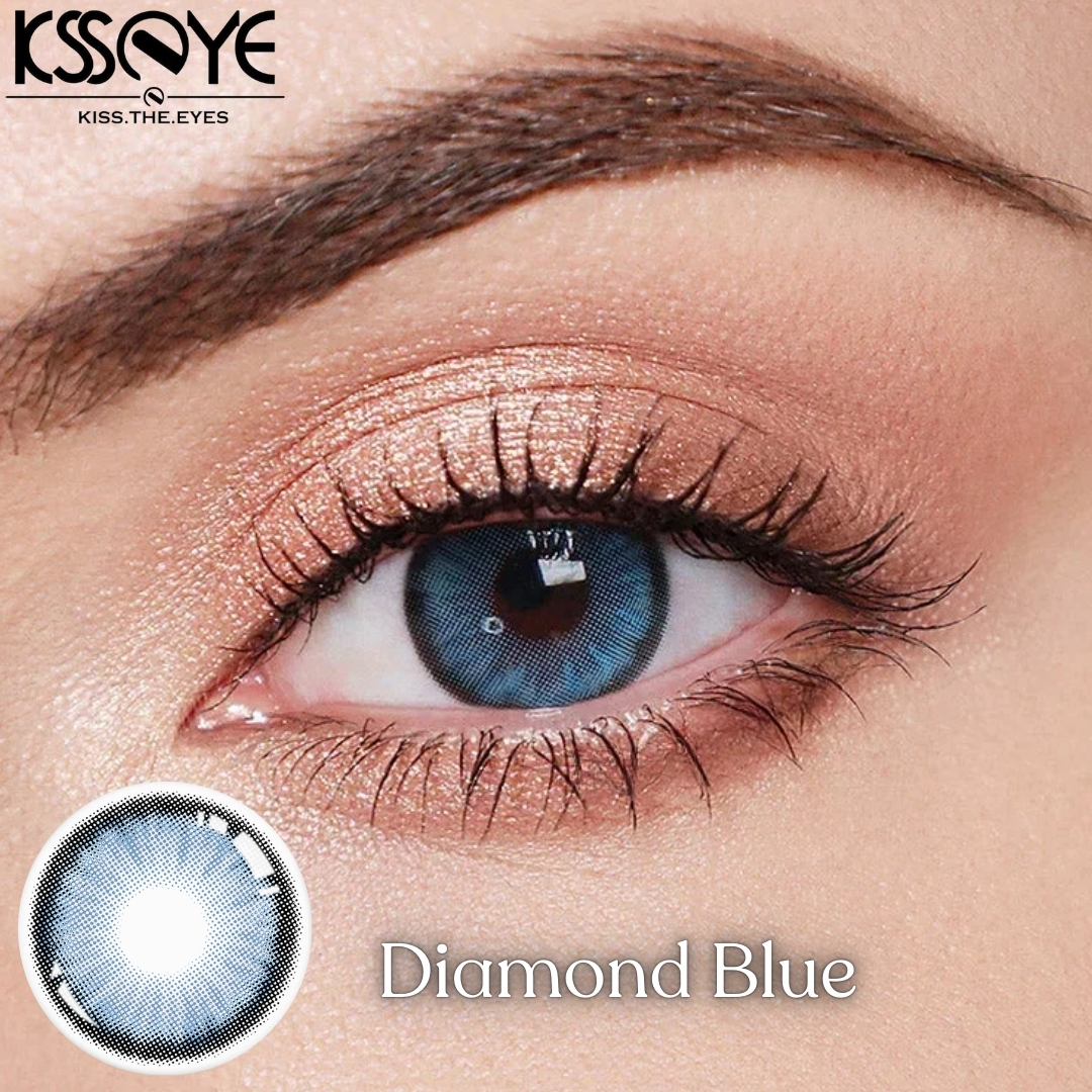Picture of New Ksseye Diamond/Norko Blue Color Contact Lens With Regular Kit Box For Men and Women. 1 Pair Ksseye Color Contact Lens For Eye Makeup and Cosmetics.Ksseye Diamond Series. #diamond