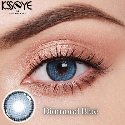 Picture of New Ksseye Diamond/Norko Blue Color Contact Lens With Regular Kit Box For Men and Women. 1 Pair Ksseye Color Contact Lens For Eye Makeup and Cosmetics.Ksseye Diamond Series. #diamond