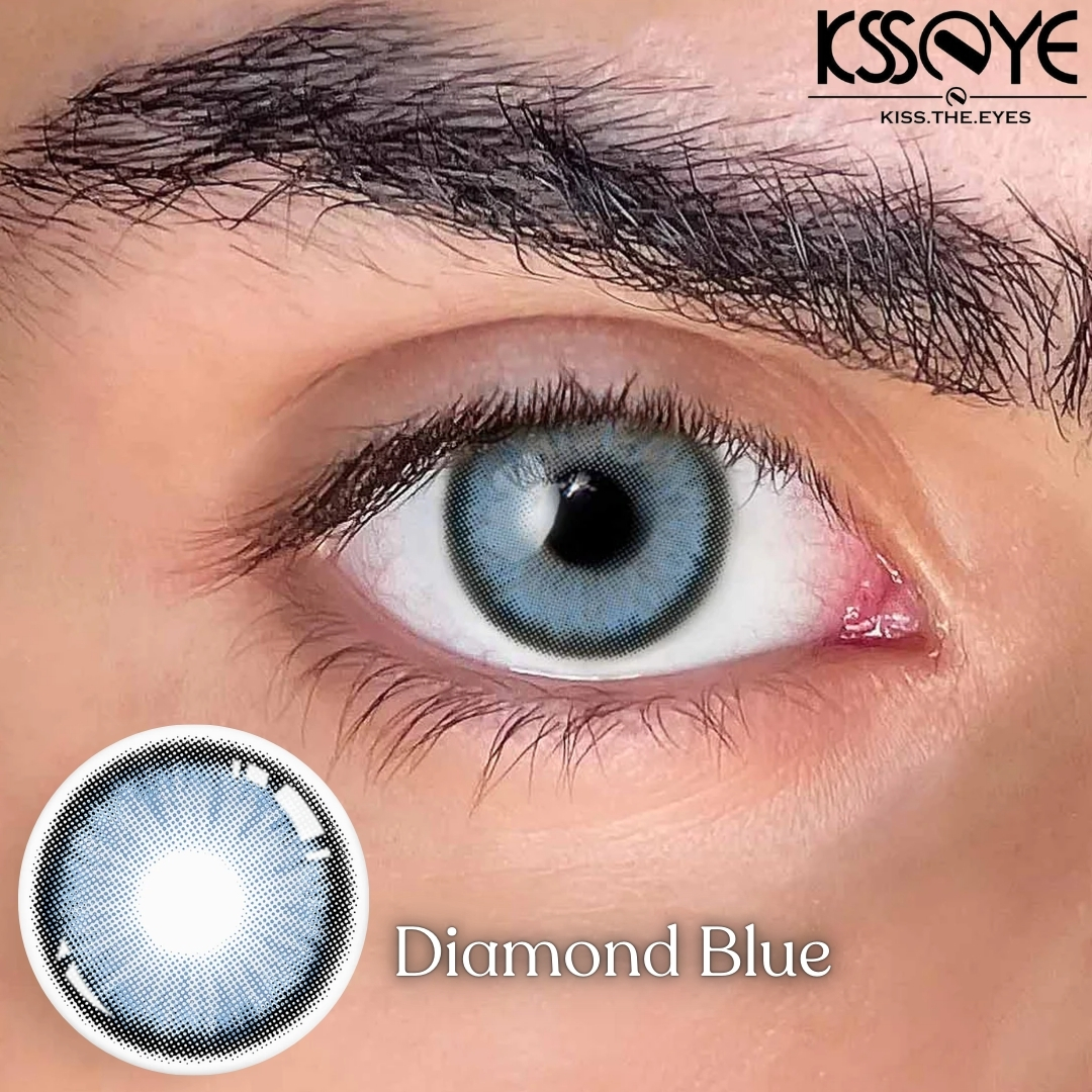 Picture of New Ksseye Diamond/Norko Blue Color Contact Lens With Regular Kit Box For Men and Women. 1 Pair Ksseye Color Contact Lens For Eye Makeup and Cosmetics.Ksseye Diamond Series. #diamond