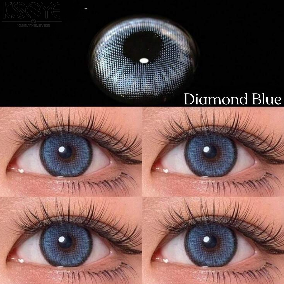 Picture of New Ksseye Diamond/Norko Blue Color Contact Lens With Regular Kit Box For Men and Women. 1 Pair Ksseye Color Contact Lens For Eye Makeup and Cosmetics.Ksseye Diamond Series. #diamond