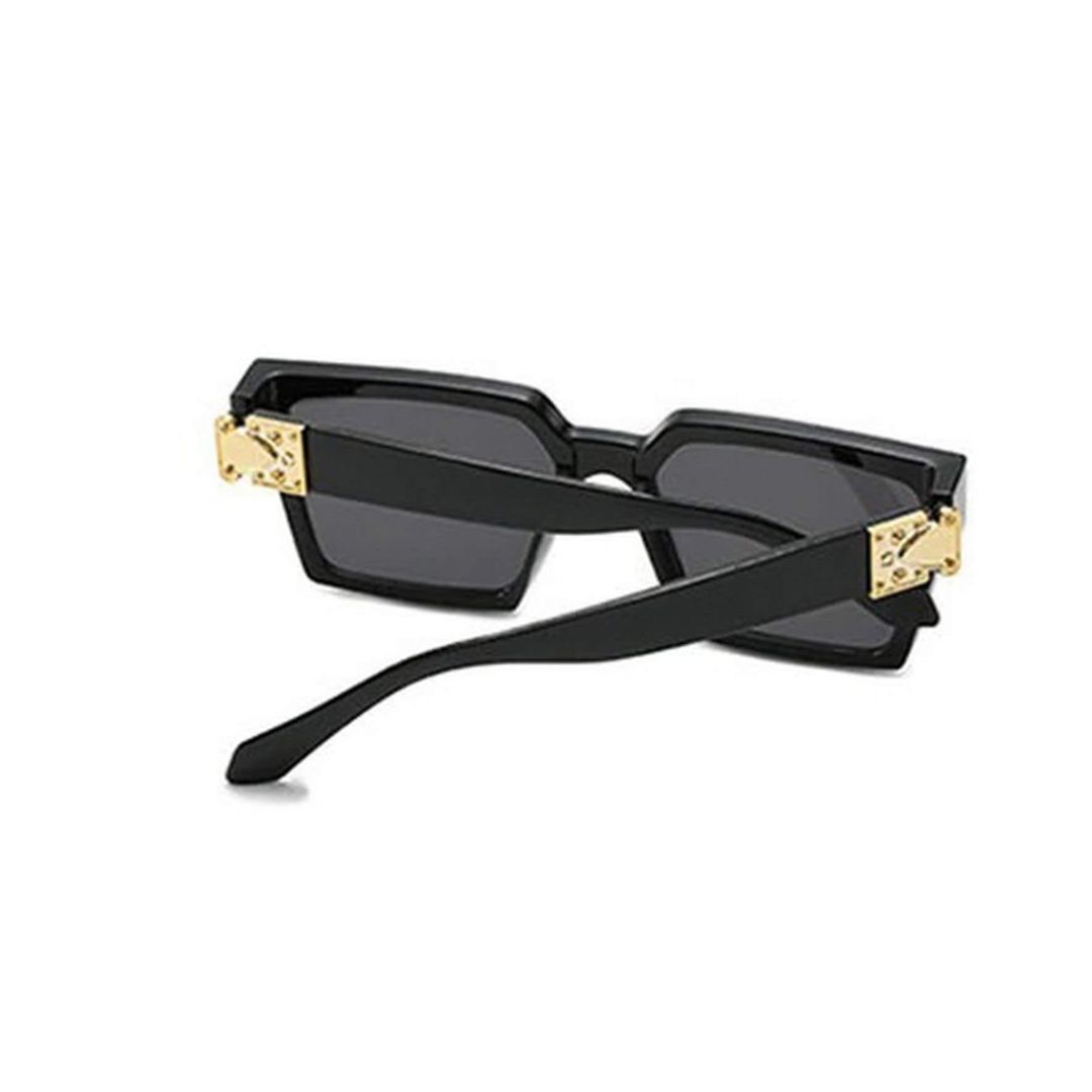 Picture of Sunglasees UV Protection Rectangular Stylish Sun Glasses for Men Women Black Lens