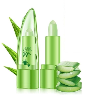 Picture of Aloe Vera Lip Balm with Color, Moisturizing Lip Plumper Temperature Color Change Lipstick Long Lasting Nutritious Aloe Vera 3piece AV3