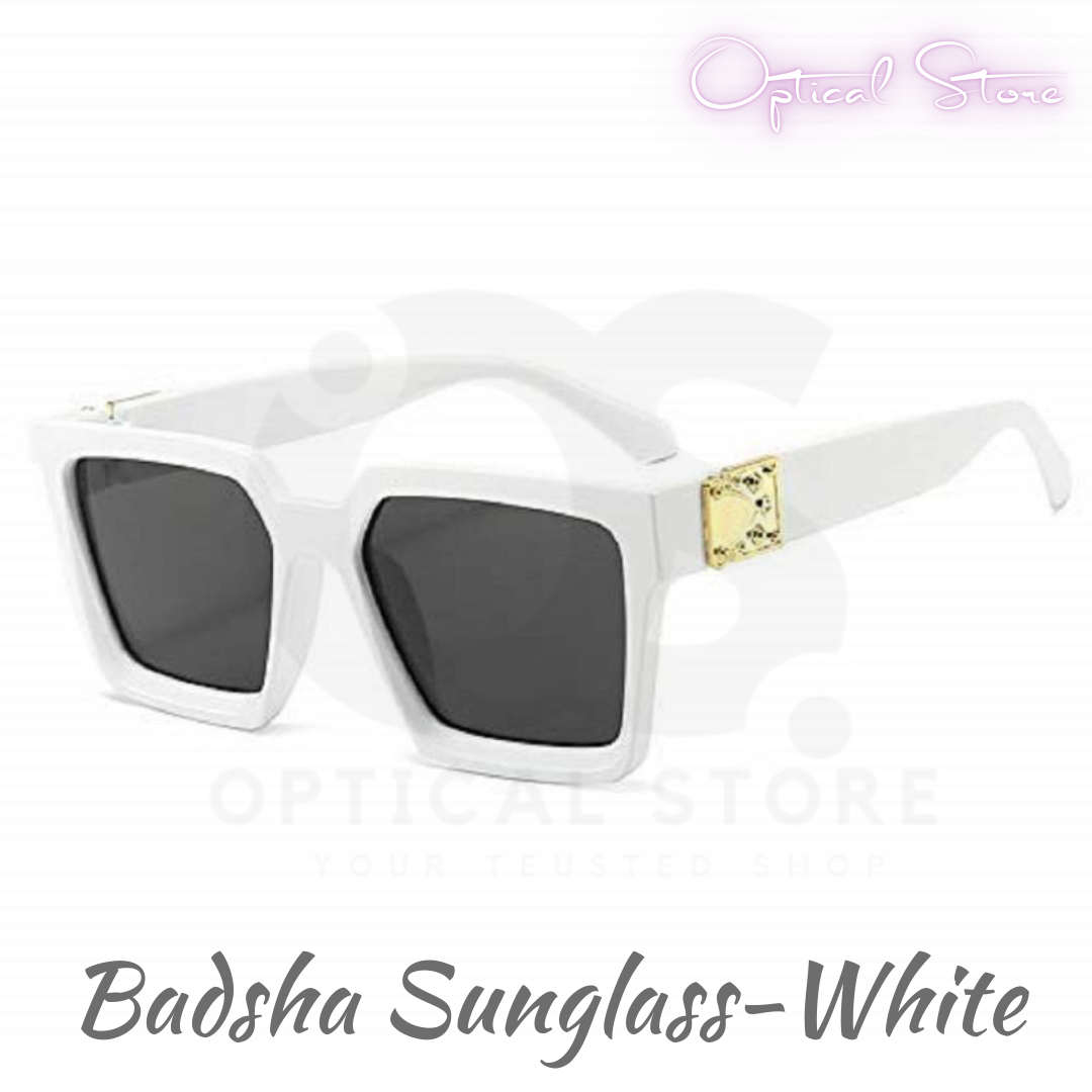 Picture of New BADSHAH Square Black & White Color  Sunglasses Trendy Look Very Stylish Sunglasses for men & women. 1pcs new trendy look very stylish Badsha square sunglass. Badsha Stylish Sunglass. #badsha.bw