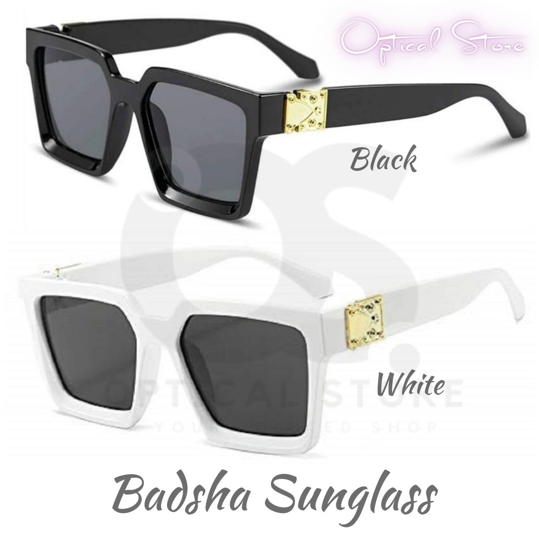Picture of New BADSHAH Square Black & White Color  Sunglasses Trendy Look Very Stylish Sunglasses for men & women. 1pcs new trendy look very stylish Badsha square sunglass. Badsha Stylish Sunglass. #badsha.bw