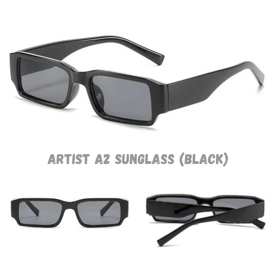 Picture of Retro Rectangle Square Frame Sunglasses for Summer Outdoor Sun Protection. Retro Rectangle Square Frame Vintage Sunglasses For Men & Women. Retrio Clebrity Sunglasses. #tt2