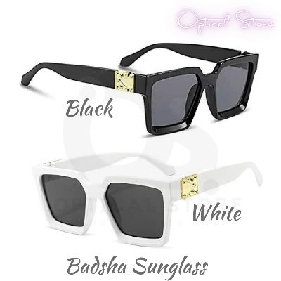 Picture of New BADSHAH Square White & Black Sunglasses Trendy Look Very Stylish Sunglasses for men & women. 1pcs new trendy look very stylish Badsha square sunglass. Badsha Stylish Sunglass. #badsha.bw