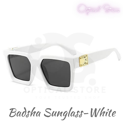 Picture of New BADSHAH Square White Sunglasses Trendy Look Very Stylish Sunglasses for men & women. 1pcs new trendy look very stylish Badsha square sunglass. Badsha Stylish Sunglass. #badsha.white