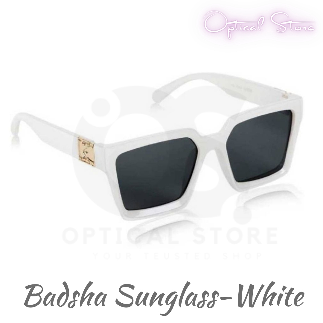 Picture of New BADSHAH Square White Sunglasses Trendy Look Very Stylish Sunglasses for men & women. 1pcs new trendy look very stylish Badsha square sunglass. Badsha Stylish Sunglass. #badsha.white