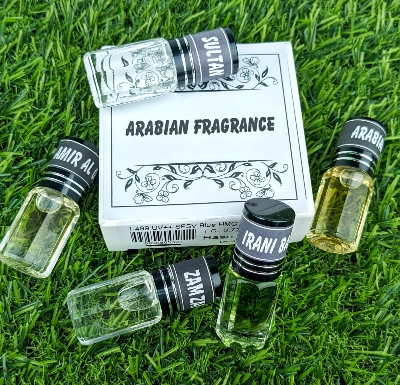 Picture of Arabian Fragrance Traditional Attar 5pcs different Fragrance combo attar perfume for Mens Non-alcohol Halal Perfume Package AA5
