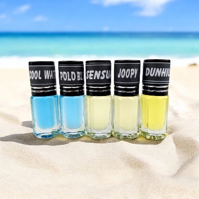 Picture of ROYEL Fragrance Traditional Attar 5pcs different Fragrance combo attar perfume for Mens Non-alcohol Halal Perfume Package RA5