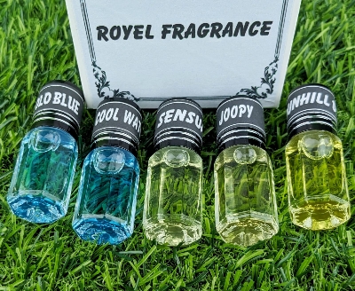 Picture of ROYEL Fragrance Traditional Attar 5pcs different Fragrance combo attar perfume for Mens Non-alcohol Halal Perfume Package RA5