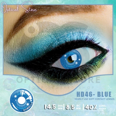 Picture of New Halloween Exclusive Diablo Universe #7 Color Contact lens With regular Kit Box For men & women. 1 pair Hd46 Blue color Halloween Contact Lens for Halloween Party,Cosplay,Anime & Costumes. Halloween  Color Contact Lens. #HD46