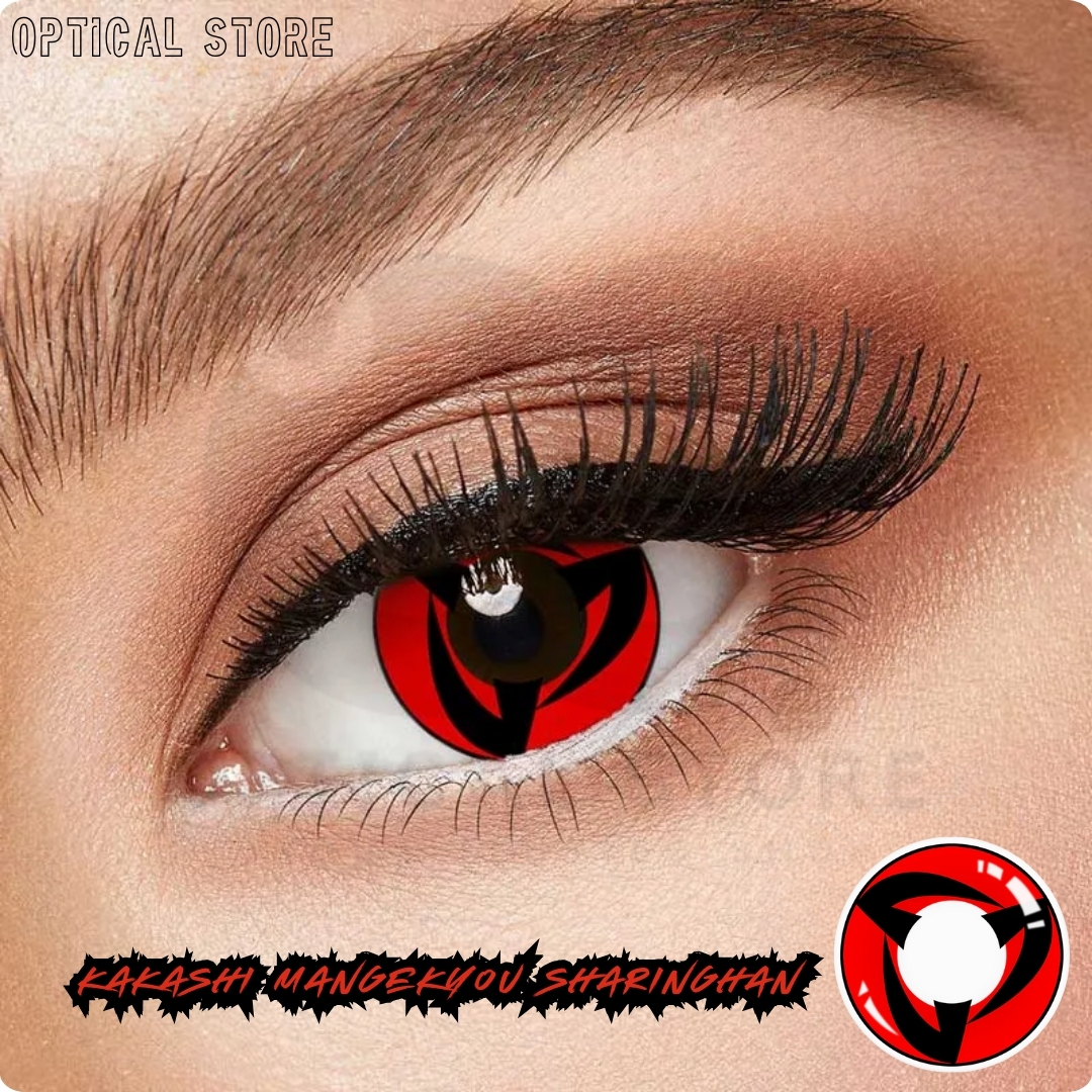 Picture of New Naruto Mangekyou Sharinghan Eyes Contact Lens With Regular Kit Box For Men & Women. 1pair Naruto Mangekyou Sharinghan Eyes Contact Lens For Anime Costume & Cosplay.Naruto Mangikyou Sharinghan Series. Anime Contact Lense. #sharinghan