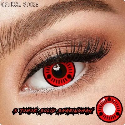 Picture of New Naruto Mangekyou Sharinghan Eyes Contact Lens With Regular Kit Box For Men & Women. 1pair Naruto Mangekyou Sharinghan Eyes Contact Lens For Anime Costume & Cosplay.Naruto Mangikyou Sharinghan Series. Anime Contact Lense. #sharinghan