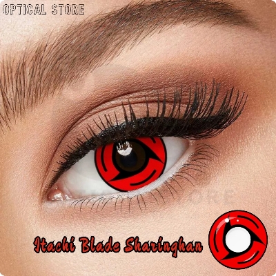 Picture of New Naruto Mangekyou Sharinghan Eyes Contact Lens With Regular Kit Box For Men & Women. 1pair Naruto Mangekyou Sharinghan Eyes Contact Lens For Anime Costume & Cosplay.Naruto Mangikyou Sharinghan Series. Anime Contact Lense. #sharinghan