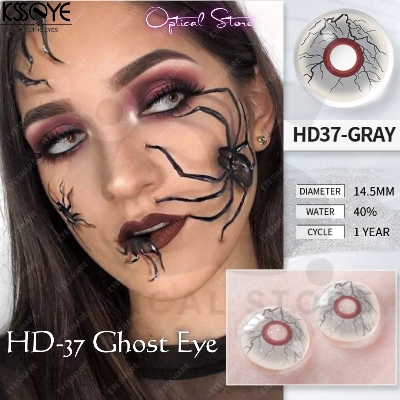 Picture of New Halloween Exclusive HD37 Ghost Eye Color Contact lens With regular Kit Box For men & women. 1 pair HD37 Ghost Eye Halloween Contact Lens for Halloween Party,Cosplay,Anime & Costumes. Halloween  Color Contact Lens. #HD37