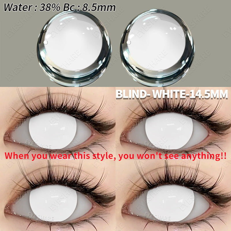 Picture of New Halloween Exclusive Blind Series Color Contact lens With Regular KIt Box for Men and Women. 1pair Blind Series(Black,White,Red & Green) Color Contact Lens For Photoshoot,Cosplay,Halloween Party & Costumes. Blind Series. #blind.series