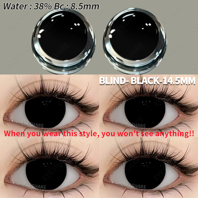 Picture of New Halloween Exclusive Blind Series Color Contact lens With Regular KIt Box for Men and Women. 1pair Blind Series(Black,White,Red & Green) Color Contact Lens For Photoshoot,Cosplay,Halloween Party & Costumes. Blind Series. #blind.series
