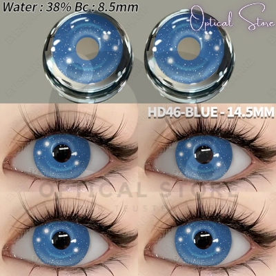 Picture of New Halloween Exclusive Diablo Universe #7 Color Contact lens With regular Kit Box For men & women. 1 pair Hd46 Blue color Halloween Contact Lens for Halloween Party,Cosplay,Anime & Costumes. Halloween  Color Contact Lens. #HD46