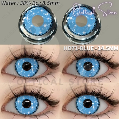 Picture of Cosplay HD71 Blue Color Contact Lenses With Regular Kit Box for men & women. 1 pair HD71 Blue Color Contact lens For Halloween party,Cosplay & Anime Costumes. Halloween Contact Lens. #hd71.blue