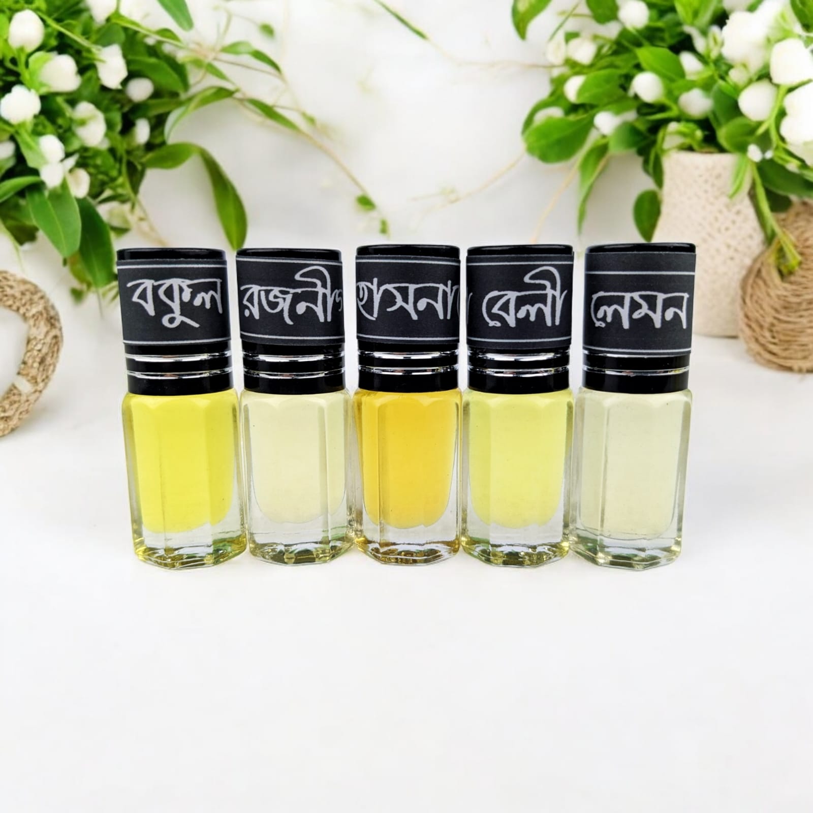 Picture of FLORAL Fragrance Traditional Attar 5pcs different Fragrance combo attar perfume for Mens Non-alcohol Halal Perfume Package FA5