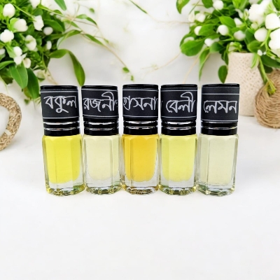 Picture of FLORAL Fragrance Traditional Attar 5pcs different Fragrance combo attar perfume for Mens Non-alcohol Halal Perfume Package FA5