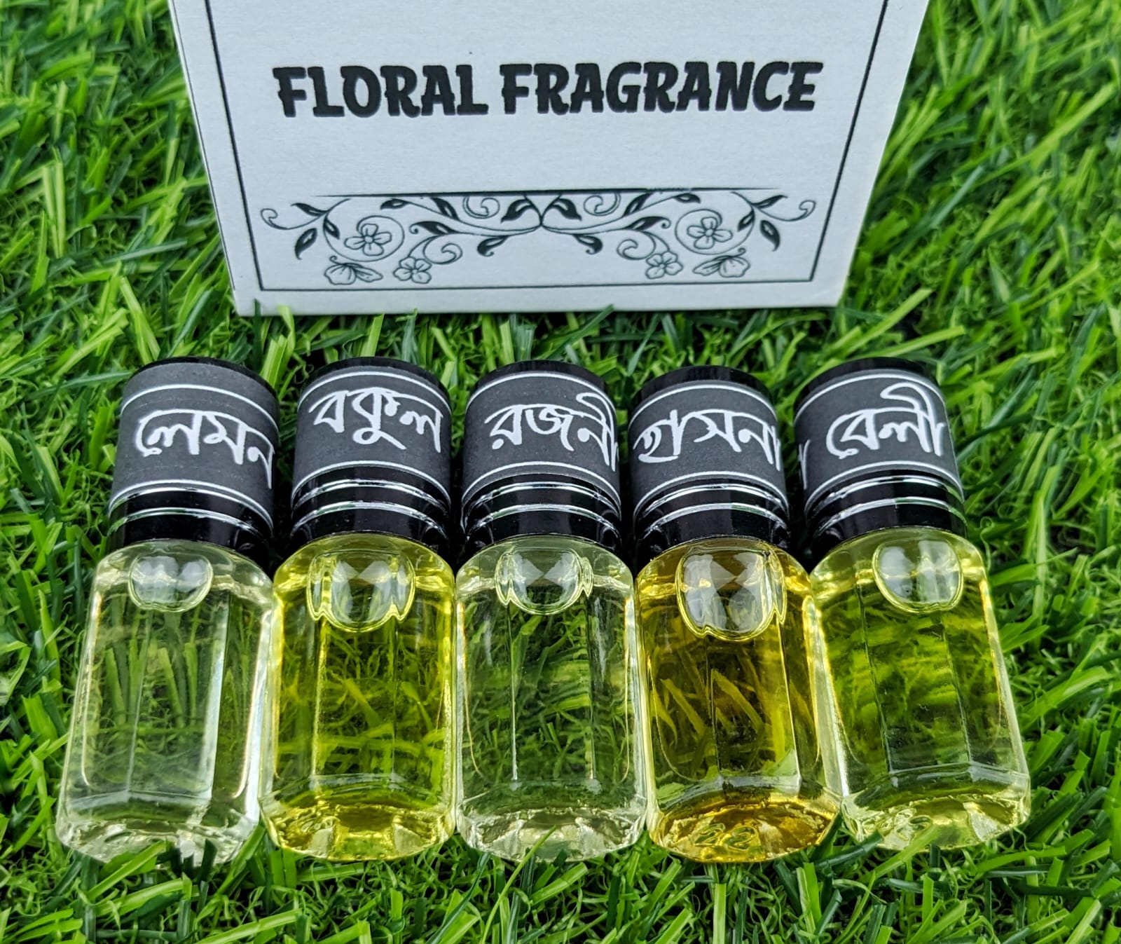 Picture of FLORAL Fragrance Traditional Attar 5pcs different Fragrance combo attar perfume for Mens Non-alcohol Halal Perfume Package FA5