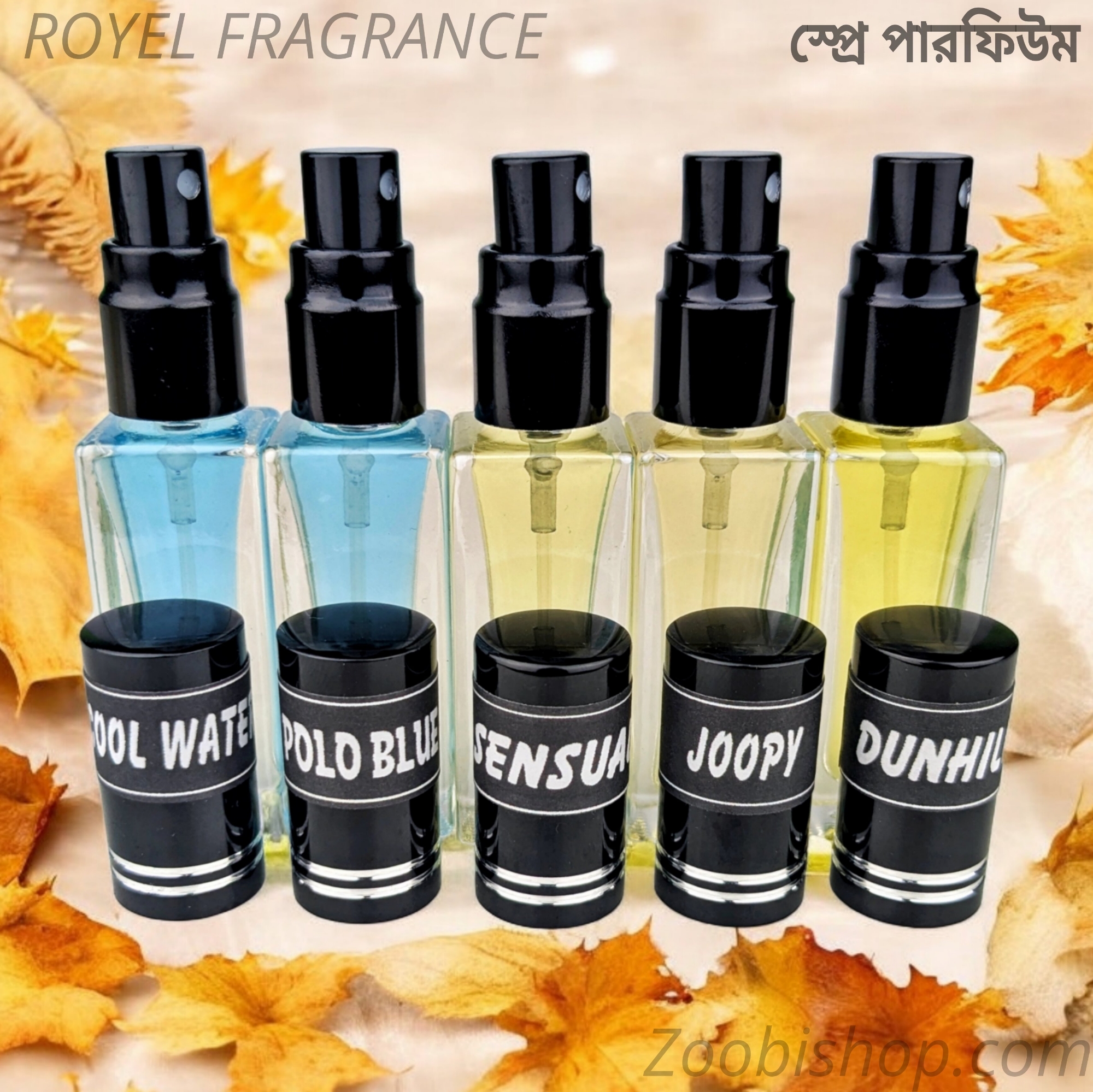 Picture of ROYEL Parfum Spray Traditional Attar-5pcs different Fragrance combo Luxurious Islamic Scent attar for unisex Signature Aroma Non-alcohol Halal Perfume Package RA6