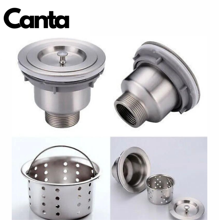 Picture of 4 inch Stainless steel sink waste with Filter Basket Drain stopper