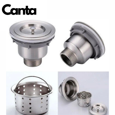 Picture of 4 inch Stainless steel sink waste with Filter Basket Drain stopper