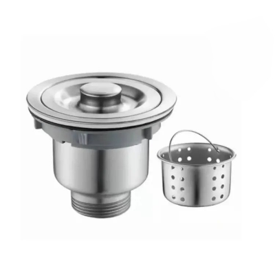 Picture of 4 inch Stainless steel sink waste with Filter Basket Drain stopper