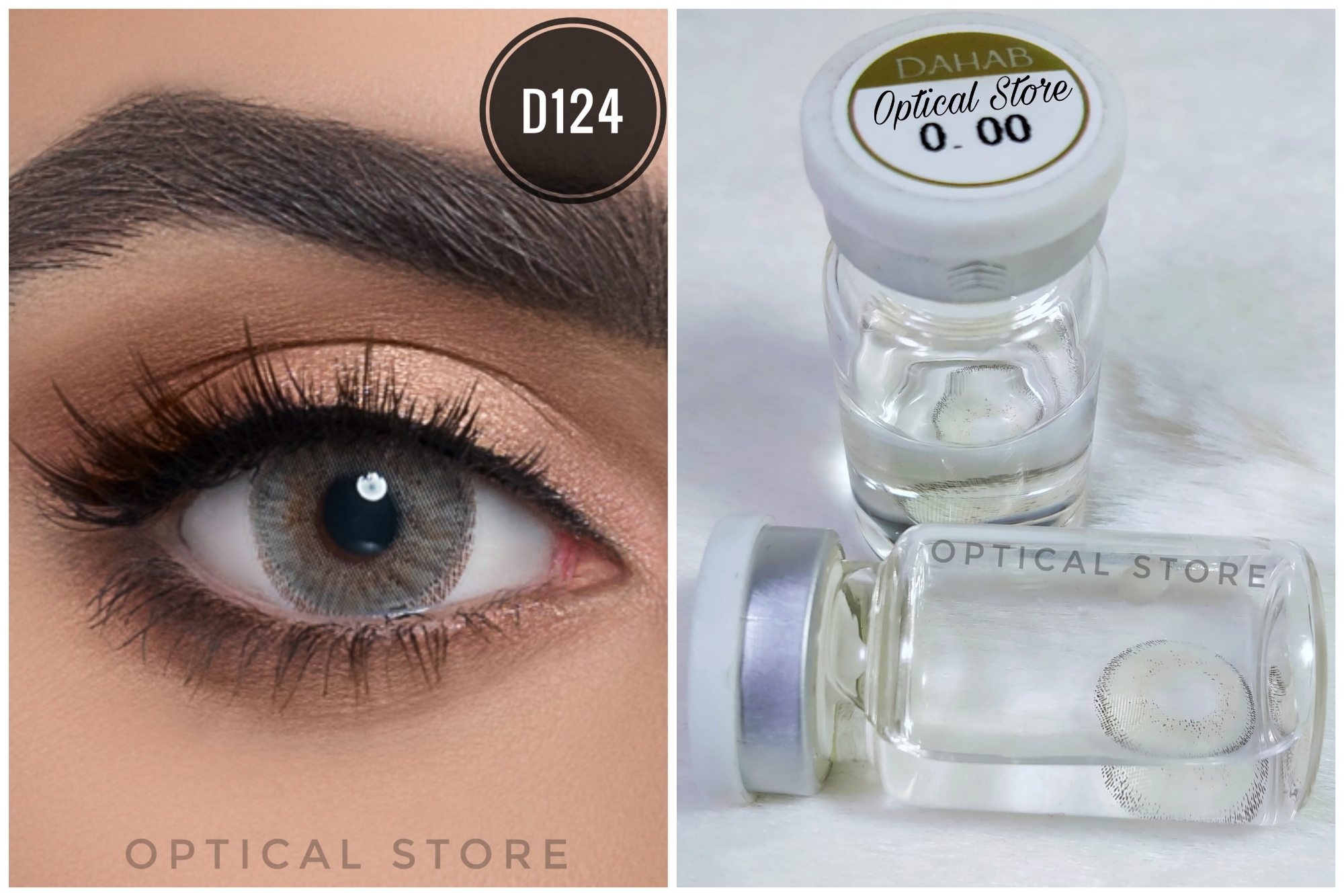 Picture of New Dahab Perle Color Contact Lens With Regular Kit Box For Men & Women. 1pair Dahab Perle Color Contact Lens For Eye Makeup or Eyes Cosmatics. Dahab Platinum Collectrion. #perle