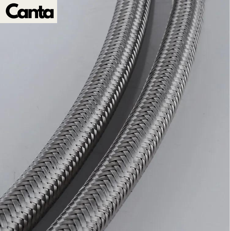 Picture of Geyser Pipe, Hose pipe QuickFlex Water Heater Connector, Water Heater Connector, Push-To-Connect, Copper, PEX, CPVC Corrugated SS Hose,36-inch, 304 Grade Stainless Steel Connection Pipe, (2 Pec. Set)