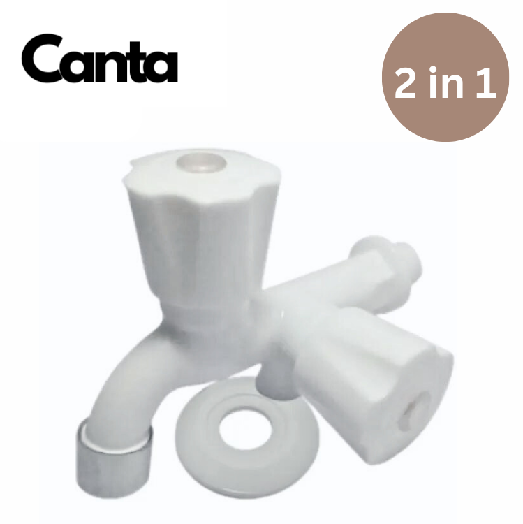 Picture of 2 in 1 Water tap Plastic 2 Way Bib Bath/Kitchen Cock Tap Bathroom Accessories Hand Shower
