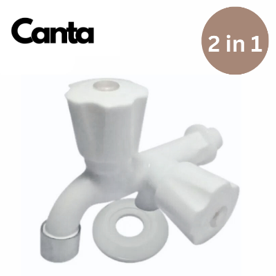 Picture of 2 in 1 Water tap Plastic 2 Way Bib Bath/Kitchen Cock Tap Bathroom Accessories Hand Shower