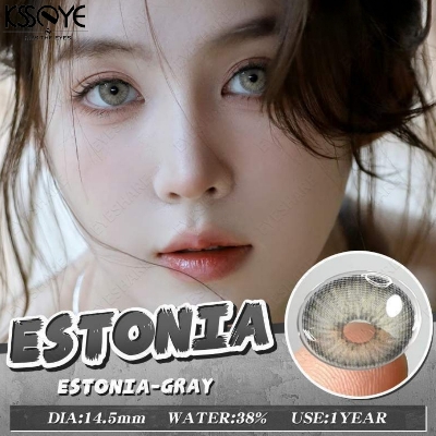 Picture of New Estonia Gray Color Contact Lens With Regular Kit Box For Men and Women. 1 Pair Ksseye Color Contact Lens For Eye Makeup and Cosmetics.Estonia Series. #estonia