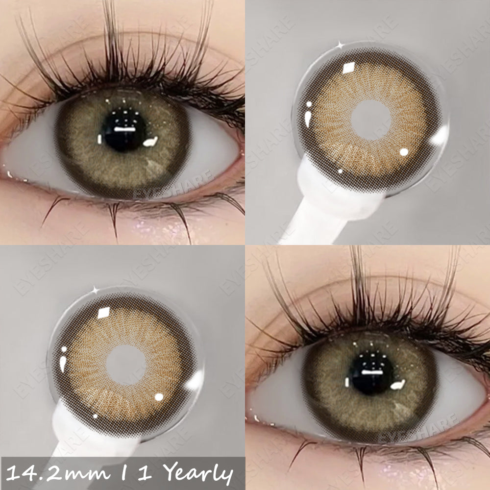 Picture of Ksseye Sem.por.na Brown Color Contact Lens with Lens Kit Box For Men And Women.New Ksseye Sem.por.na Series.#semBrown