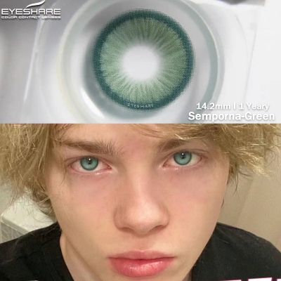 Picture of Ksseye  Sem.por.na Green Color Contact Lens with Lens Kit Box For Men And Women.New Ksseye Sem.por.na Series.#semGreen
