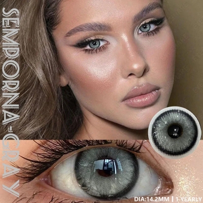 Picture of Ksseye Sem.por.na Gray Color Contact Lens with Lens Kit Box For Men And Women.New Ksseye Sem.por.na Series.#semGray