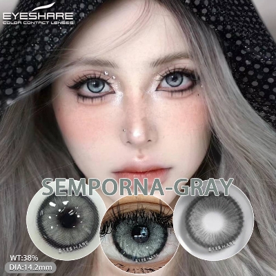Picture of Ksseye Sem.por.na Gray Color Contact Lens with Lens Kit Box For Men And Women.New Ksseye Sem.por.na Series.#semGray