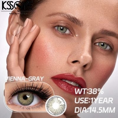 Picture of New Ksseye Vienna Gray Color Contact Lens With Regular Kit Box For Men and Women. 1 Pair Ksseye Color Contact Lens For Eye Makeup and Cosmetics.Ksseye Vienna Series. #vienna